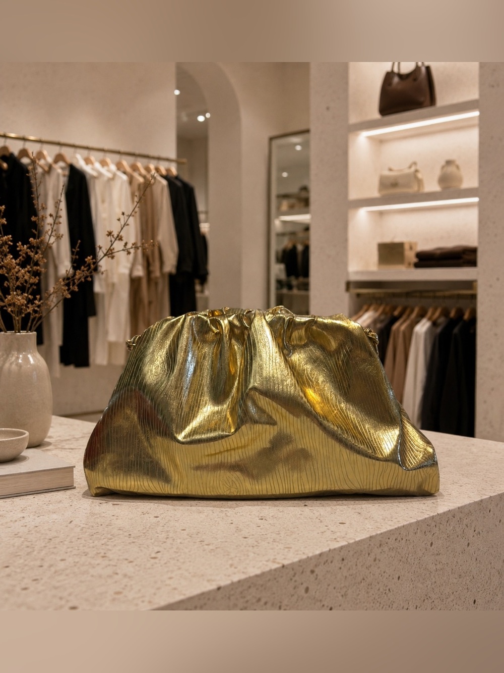 Elegant Gold Women's Clutch